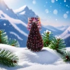 Christmas tree, artificial pine needle decorative tree, 180cm iron frame base, indoor living room festival decoration Specification image